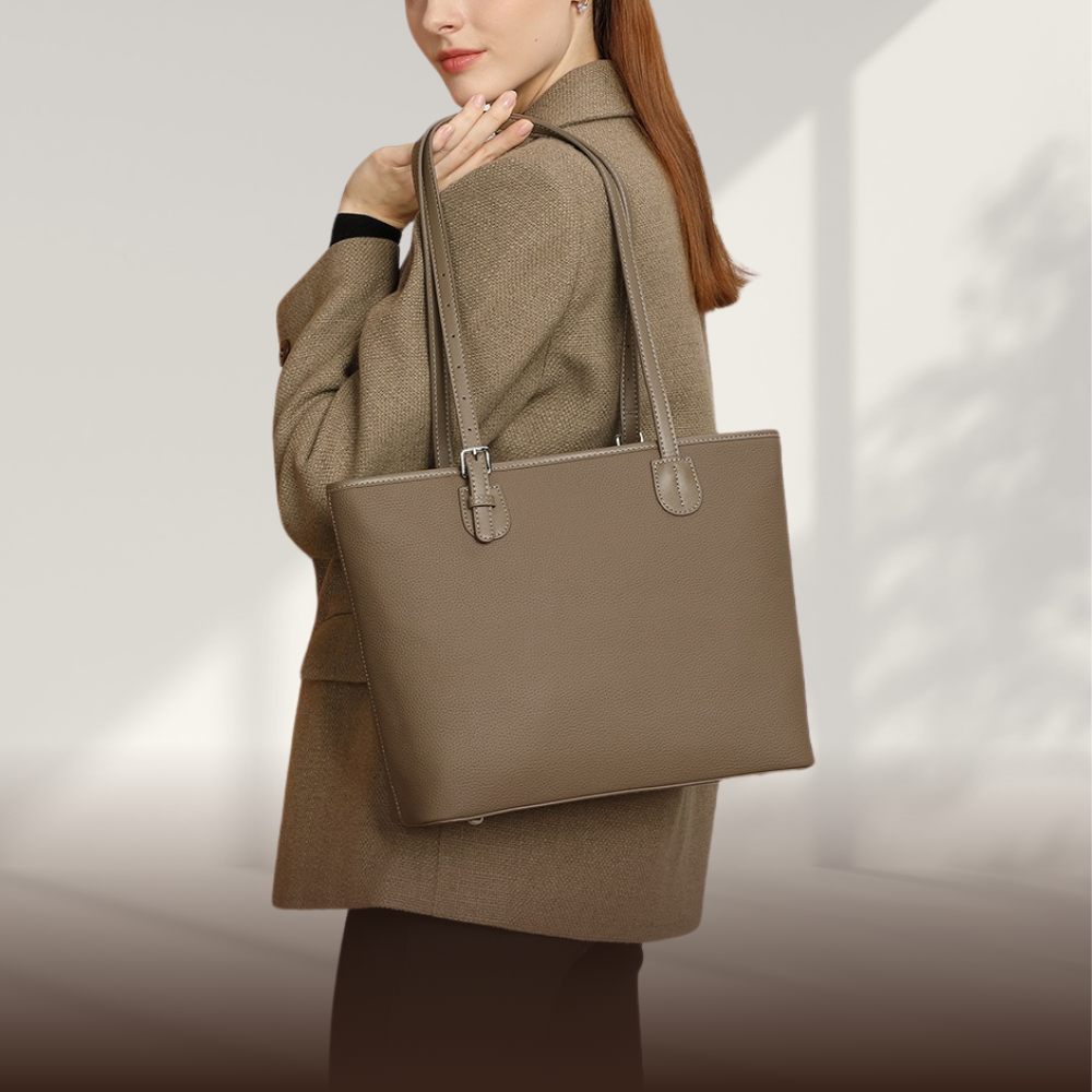 BERK | Tote Tasche aus weichem, genarbtem Leder mit großem Fassungsvermögen