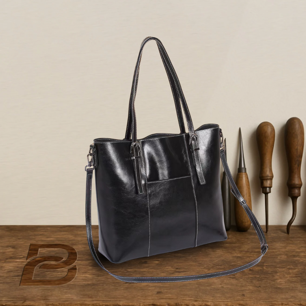 BERK | Große handgetragene Tasche aus echtem Leder