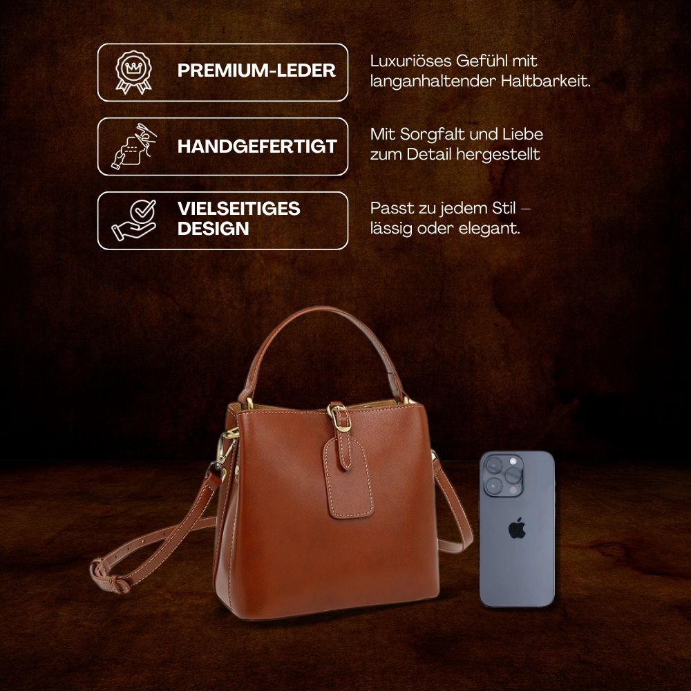 BERK | Mini-Ledertasche mit strukturiertem Top-Griff