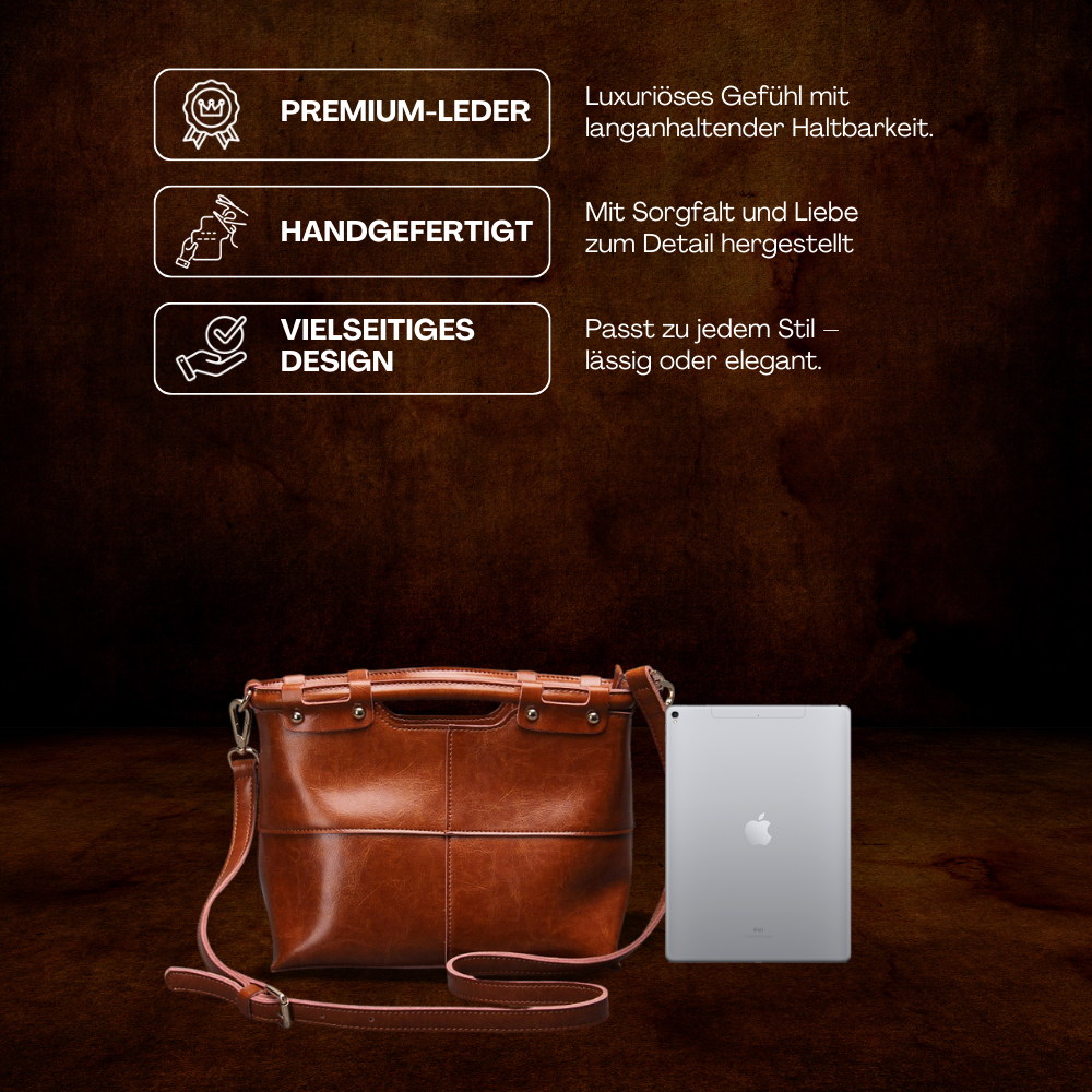 BERK | Echtes Leder Retro-Damen-Messenger-Tasche