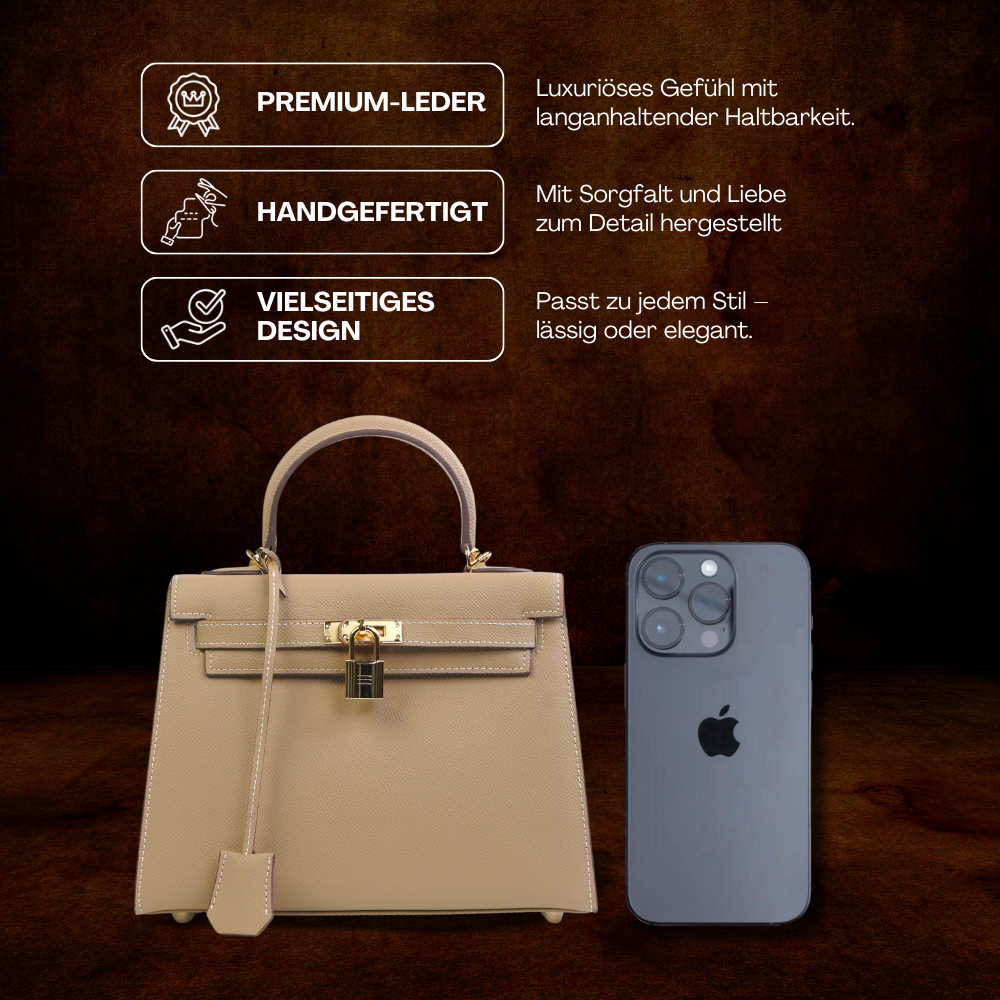 BERK | Elegante Lederhandtasche mit Seitenriemen