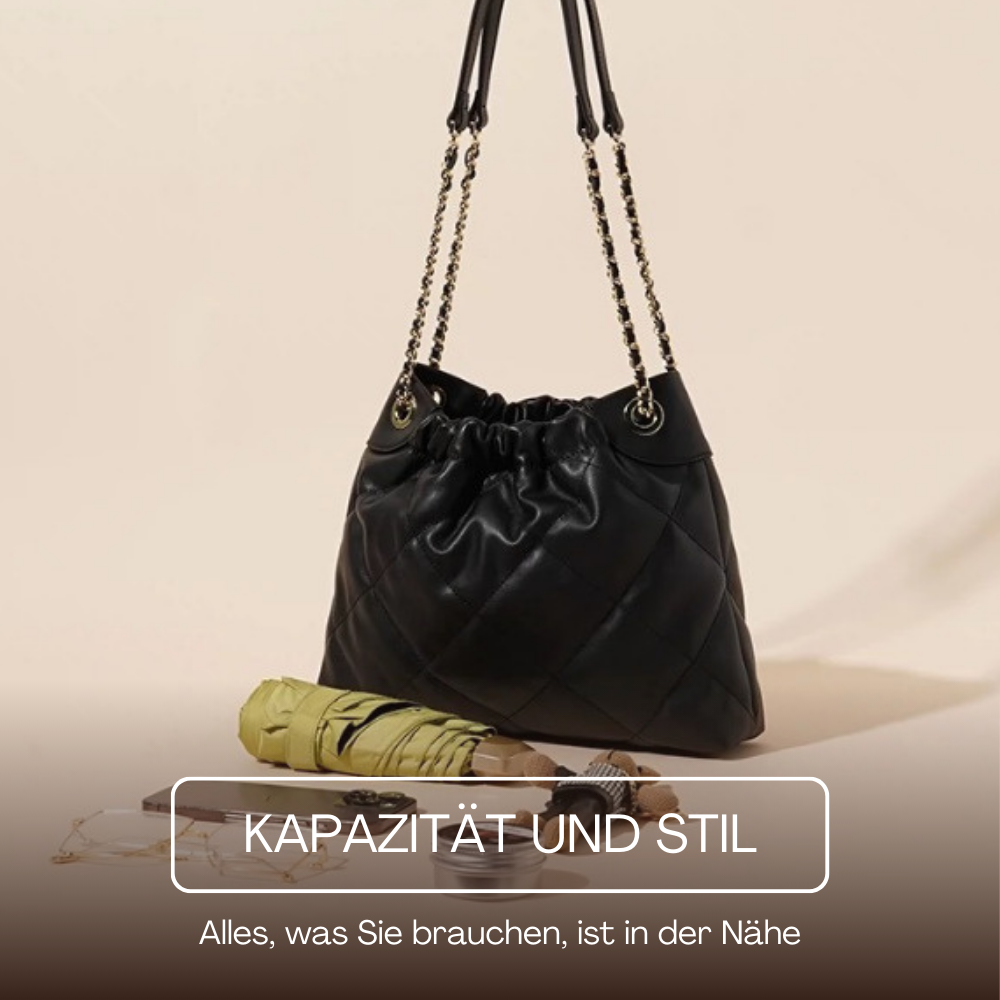 BERK | Schlanke Shoppertasche aus Leder mit Ketten