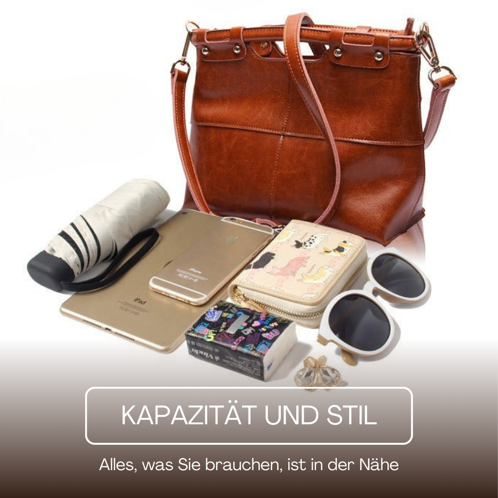 BERK | Echtes Leder Retro-Damen-Messenger-Tasche