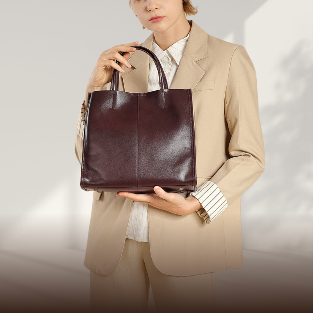 BERK | Klassische Leder-Tasche mit Top-Griff