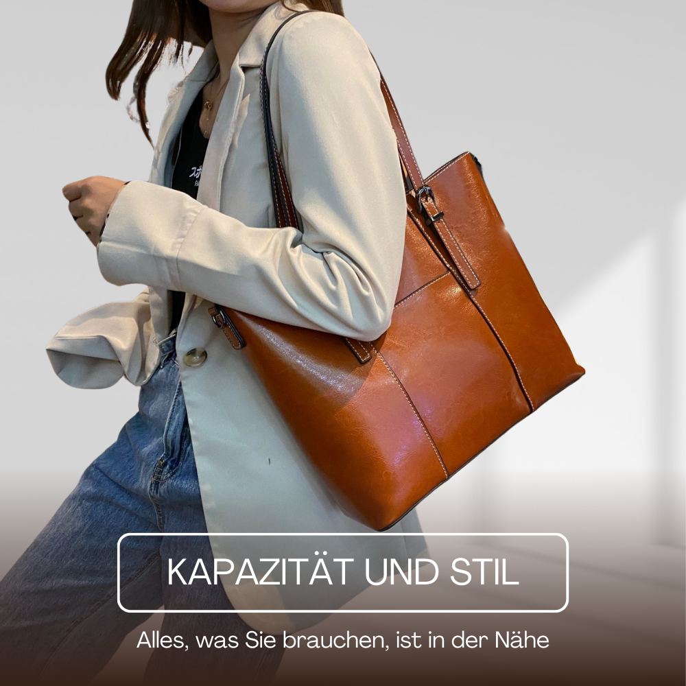 BERK | Große handgetragene Tasche aus echtem Leder