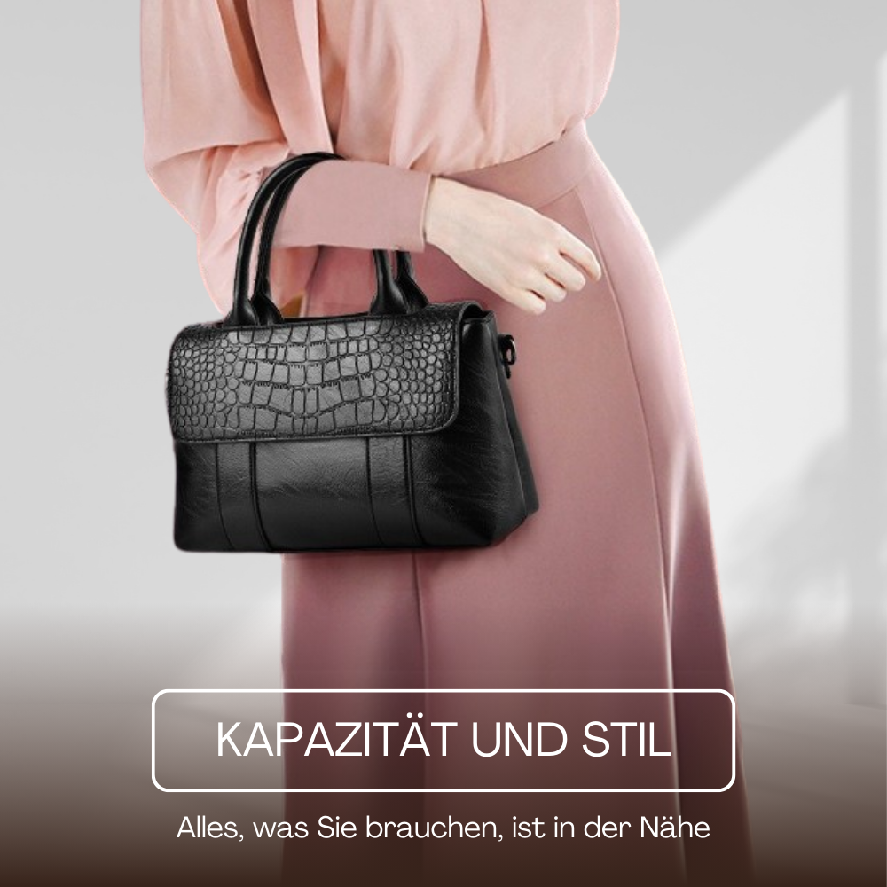 BERK | Strukturierte Ledertasche mit großem Fassungsvermögen