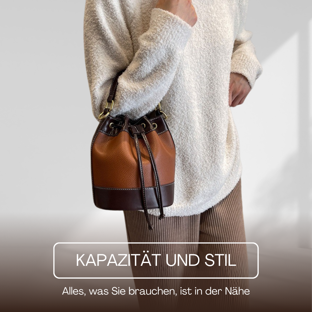 BERK | Zweifarbige Premium-Ledertasche mit verstellbarem Riemen