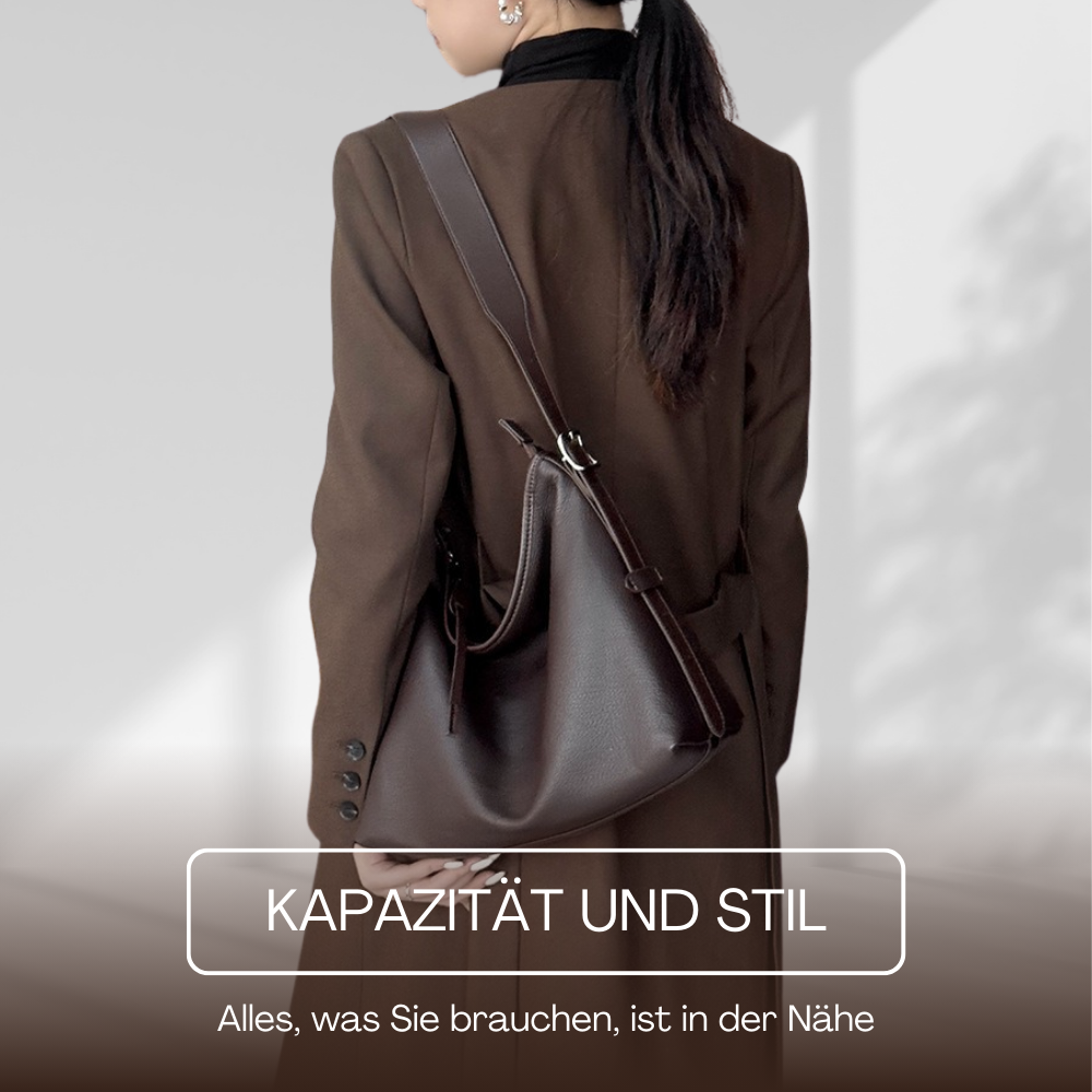 BERK | Echtes Leder Lazy Tote Umhängetasche