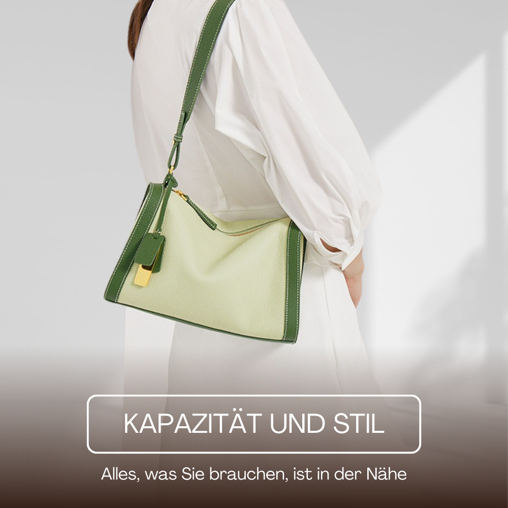 BERK | Hochwertige zweifarbige Tasche aus echtem Leder