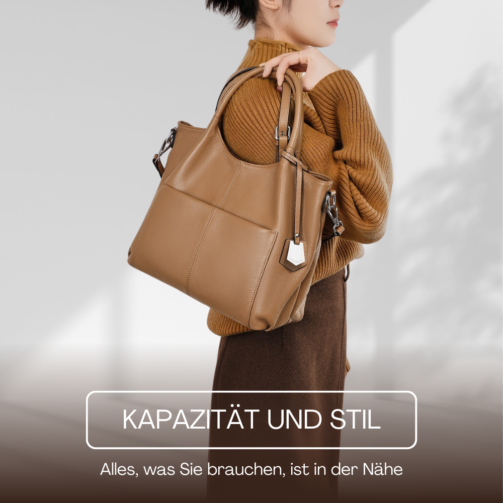 BERK | Elegante Leder-Tote-Tasche mit großem Fassungsvermögen