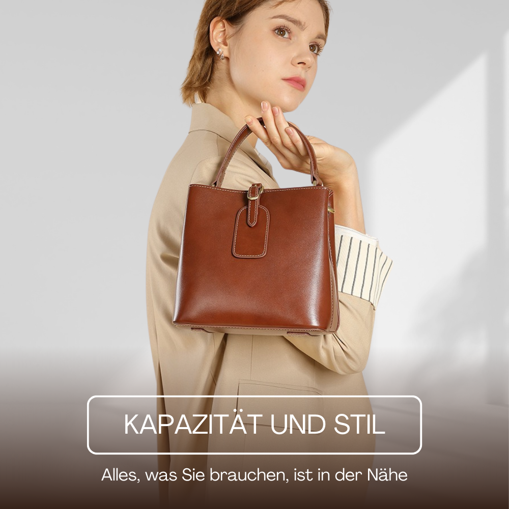 BERK | Mini-Ledertasche mit strukturiertem Top-Griff