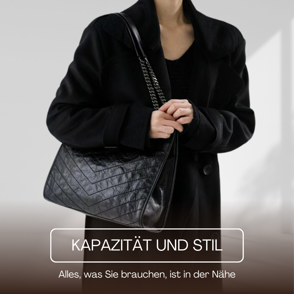 BERK | Tote Tasche aus Leder mit Kettenriemen