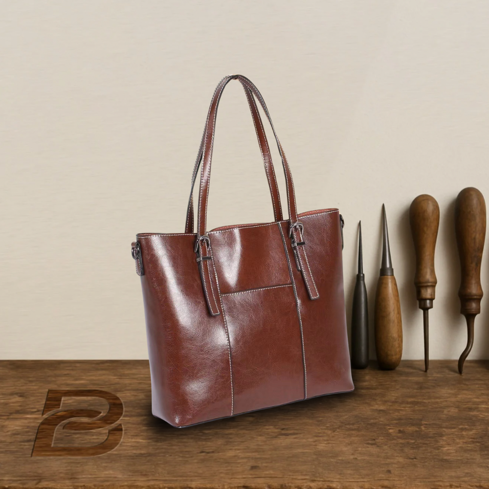 BERK | Große handgetragene Tasche aus echtem Leder