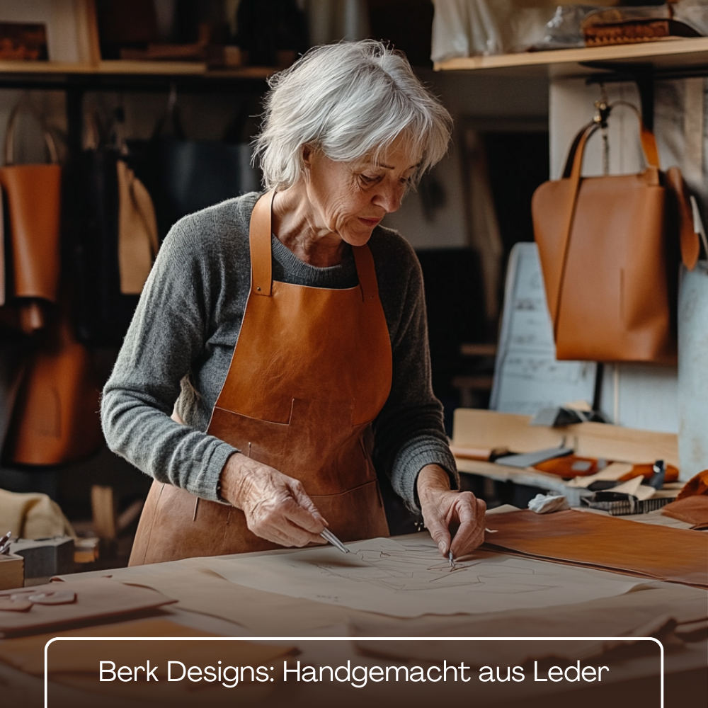 BERK | Elegante Leder-Tote-Tasche mit großem Fassungsvermögen