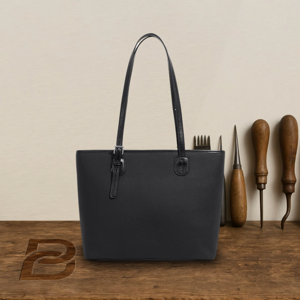 BERK | Tote Tasche aus weichem, genarbtem Leder mit großem Fassungsvermögen