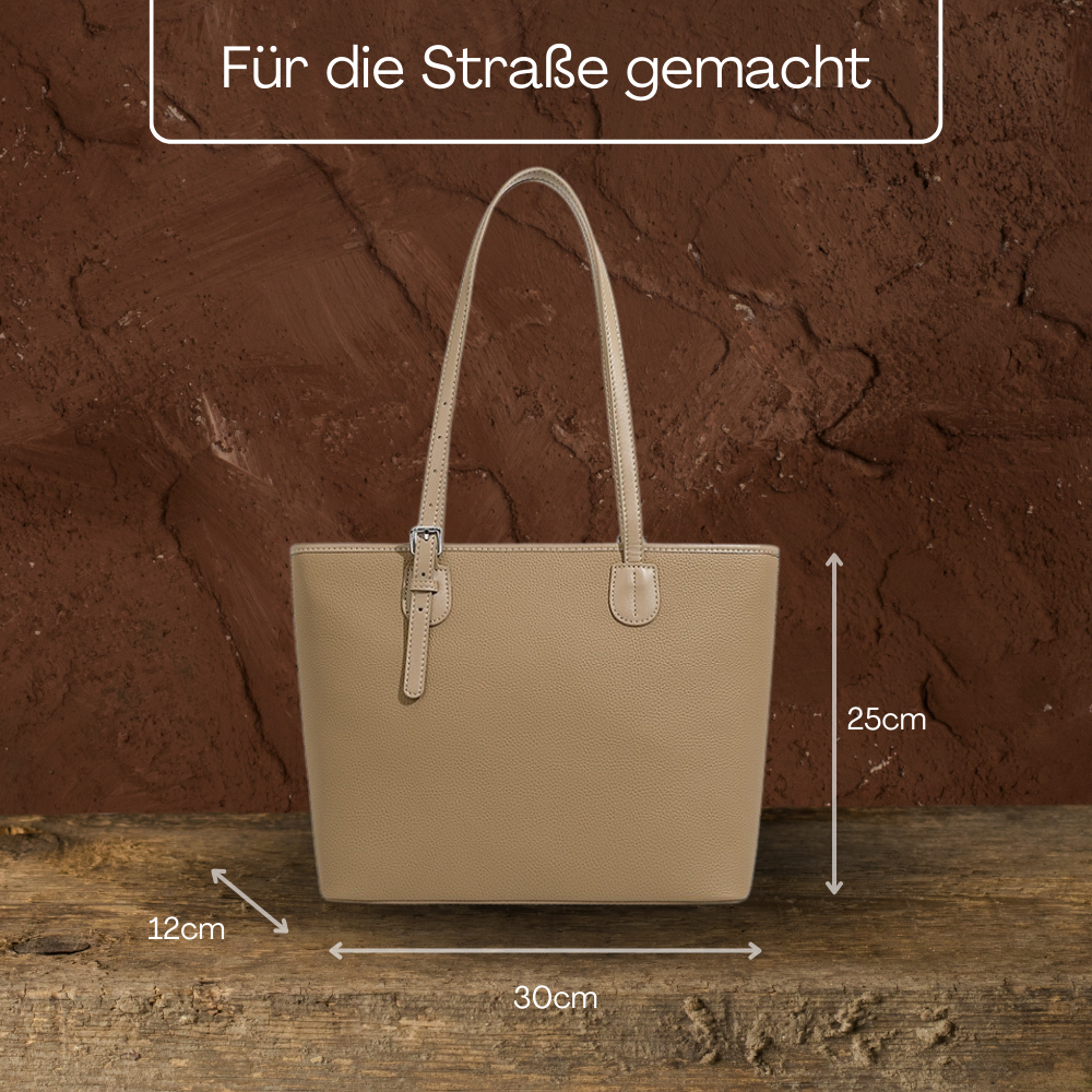 BERK | Tote Tasche aus weichem, genarbtem Leder mit großem Fassungsvermögen