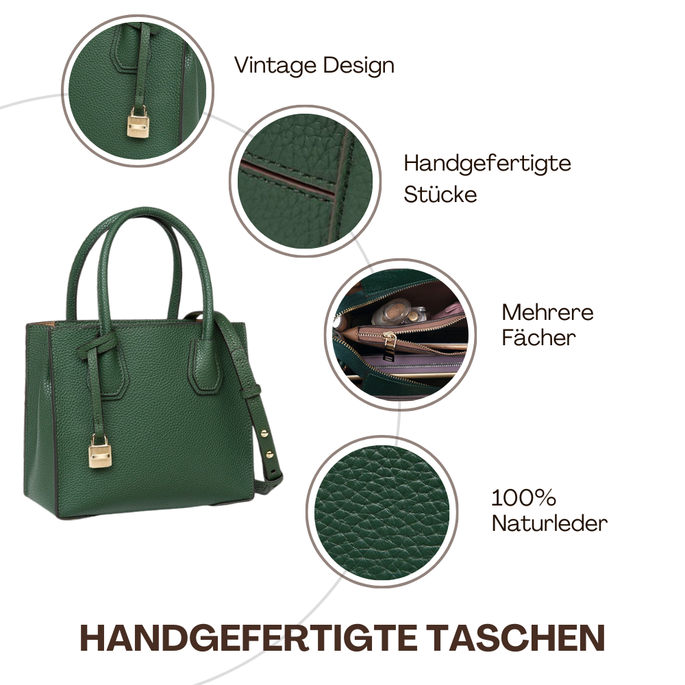 BERK | Handtasche aus strukturiertem, gekörntem Leder