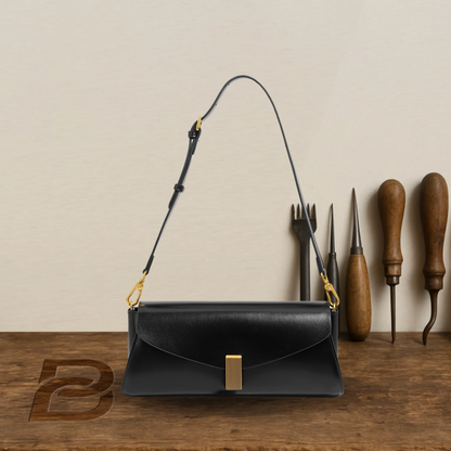 BERK | Schlanke elegante Baguette aus echtem Leder