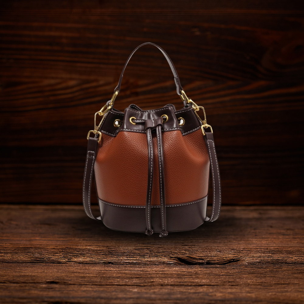 BERK | Zweifarbige Premium-Ledertasche mit verstellbarem Riemen