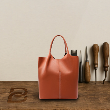 BERK | Leder-Tote mit verstärktem Griff und Etui