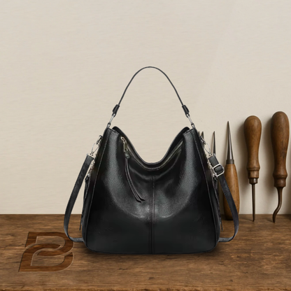 BERK | Minimalistische Zwei-Wege-Leder-Umhängetasche im Vintage-Stil
