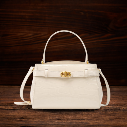 BERK | Strukturierte Ledertasche mit glatter Oberfläche