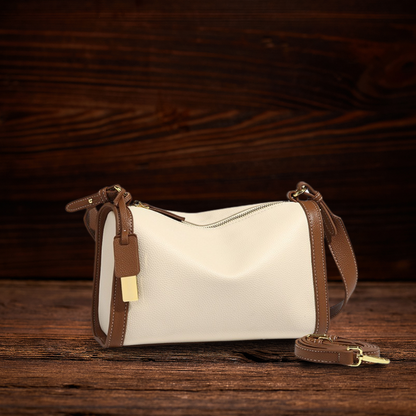 BERK | Hochwertige zweifarbige Tasche aus echtem Leder