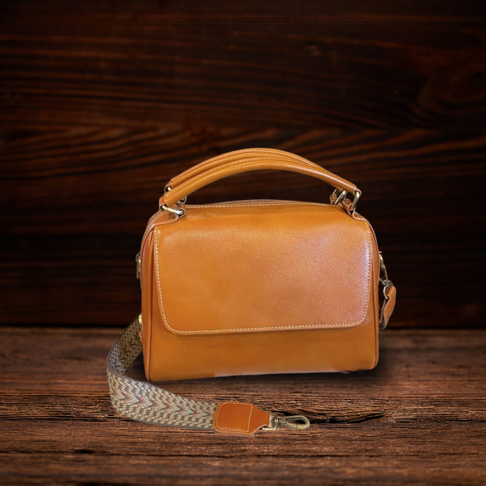 BERK | Vintage Umschlag Leder Umhängetasche