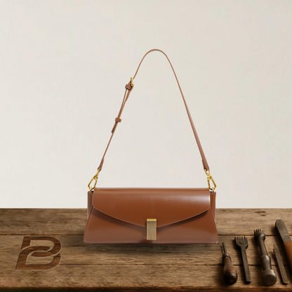 BERK | Schlanke elegante Baguette aus echtem Leder