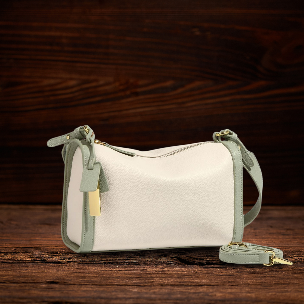 BERK | Hochwertige zweifarbige Tasche aus echtem Leder