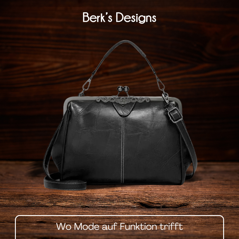 BERK | Vintage Kuss-Schloss Handtasche