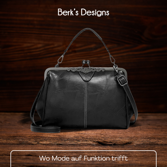BERK | Vintage Kuss-Schloss Handtasche