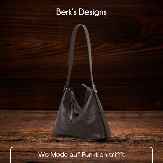 BERK | Echtes Leder Lazy Tote Umhängetasche