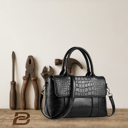 BERK | Strukturierte Ledertasche mit großem Fassungsvermögen