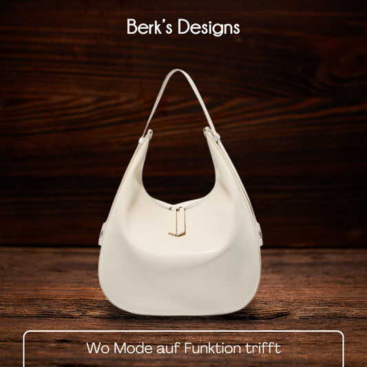 BERK | Sichelförmige Eimertasche aus echtem Leder