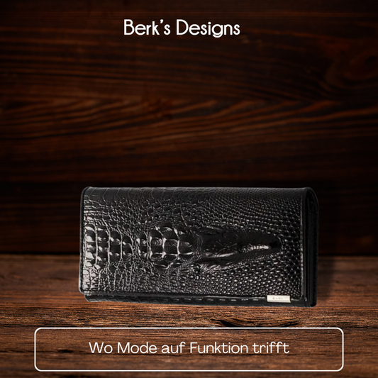 BERK | Elegante Geldbörse mit Kroko-Prägung