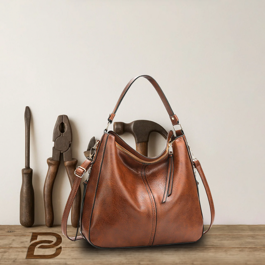 BERK | Minimalistische Zwei-Wege-Leder-Umhängetasche im Vintage-Stil