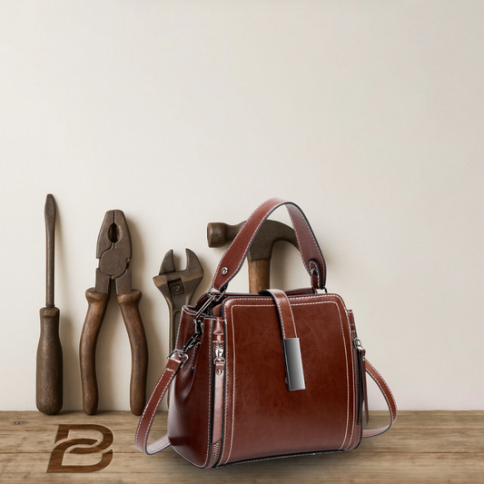 BERK | Retro Handgefertigte Leder-Zwei-Wege-Tasche