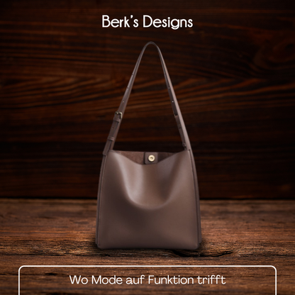 BERK | Retro-Tragetasche aus echtem Leder