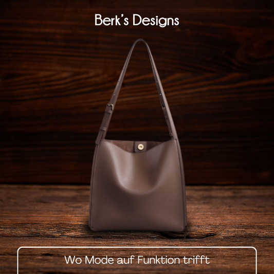 BERK | Retro-Tragetasche aus echtem Leder