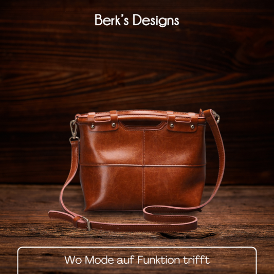 BERK | Echtes Leder Retro-Damen-Messenger-Tasche