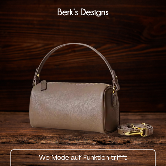 BERK | Schlanke Lederhandtasche - Umhängetasche