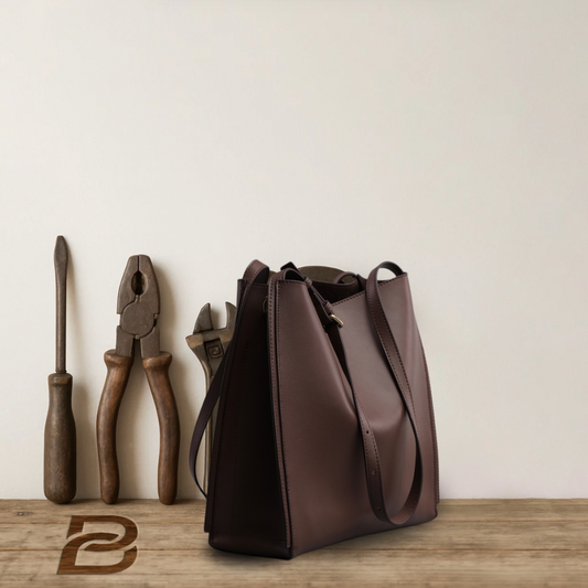 BERK | Retro-Tragetasche aus echtem Leder
