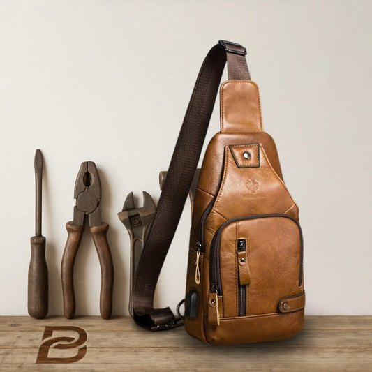 BERK | Mehrtaschen-Brusttasche aus Leder
