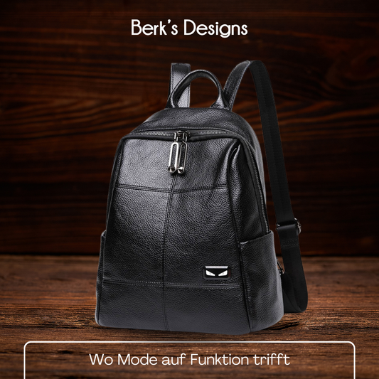 BERK | Laptop-sicherer Lederrucksack