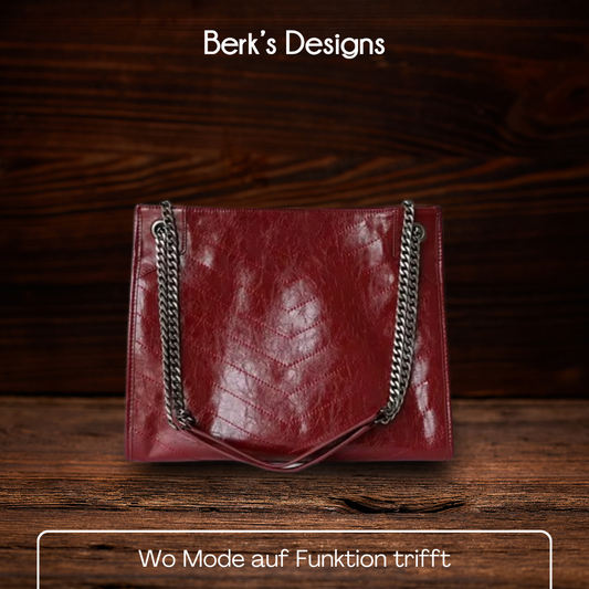 BERK | Tote Tasche aus Leder mit Kettenriemen