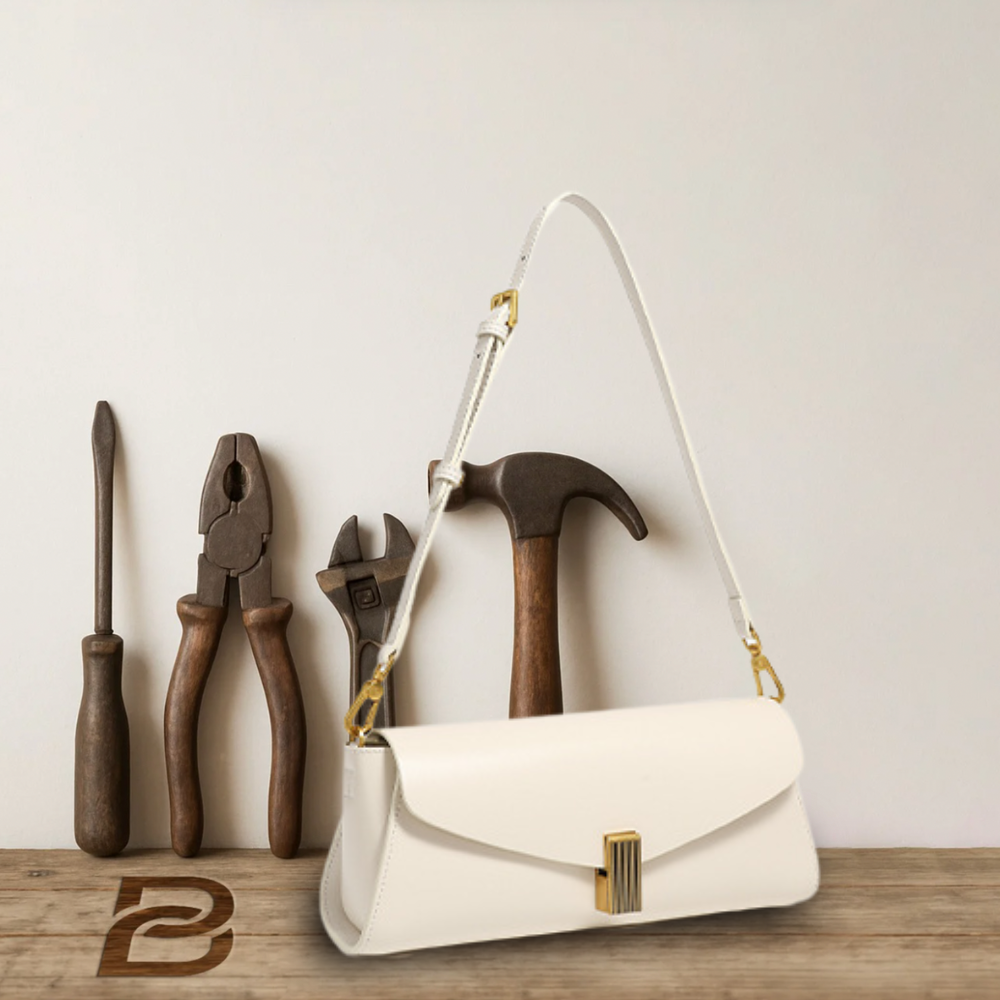 BERK | Schlanke elegante Baguette aus echtem Leder