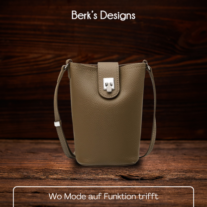 BERK | Vertikale Crossbody-Tasche aus Leder