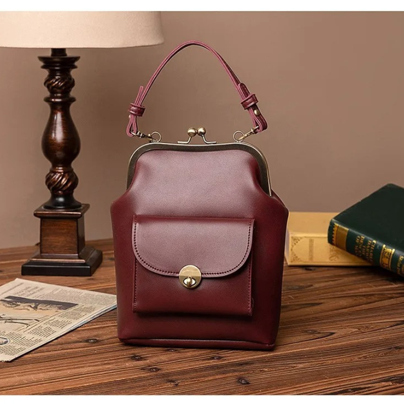 BERK | Vintage-Kuss-Schloss-Tasche