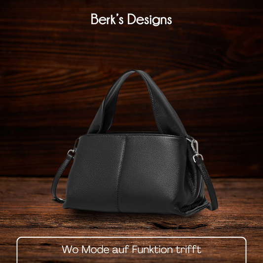BERK | Klassische Damen-Retro-Tasche aus echtem Leder
